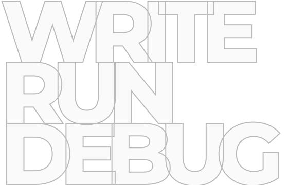 Write Run Debug illustration